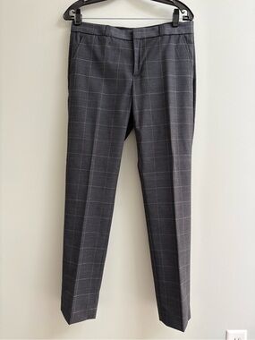 Banana Republic Gray Windowpane Dress Pants